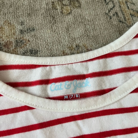 Red and White Striped Heart Dress - Picture 2 of 5